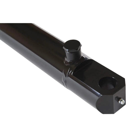 Close-up view of Double Acting Hydraulic Cylinder Tang Style Universal 2 Inch Bore 18 Inch Stroke 1.25 Inch Rod Diameter Welded