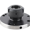 Rugged Heavy Duty Carbon Steel ER32 Collet Fixture D100 With 100 Mm Flange For CNC Lathe And Milling Machines Router Accessories Tooling Plate Replacement Industrial Machining Component, front view