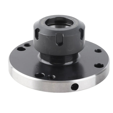 Heavy Duty Carbon Steel Eujgoov ER Collet Fixture 100mm D100 Chuck for CNC Lathe milling Machine close-up of clamping mechanism