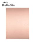 Double Sided Copper Clad FR4 PCB Board 200x150mm 1.5mm Thick, 8 Pack for DIY Prototyping and Maker Projects, copper side view.