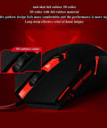 Gaming Keyboard and Mouse Set With Full Keys Backlit Wired Mechanical Keyboard showing 3D rubber roller and ergonomic design.