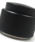 Heavy Duty 304 Stainless Steel Coffee Tamper And Espresso Distributor With Gravity Adaptive Design For Dead On Tamping and Zero Fuss Home Barista Shots Straight Out Of Your Kitchen Cabinet, black design.
