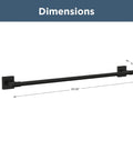 Dimensions of 24 Inch Matte Black Towel Bar For Bathroom And Kitchen, Rust Resistant Towel Rack With Fast Drying Airflow