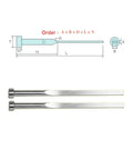 SKD61 Mold Ejector Pins Set Flat Ejector Blades For Plastic Molds 10 Pack Durable Ejection Tools In 0.8mm To 1.5mm Sizes diagram