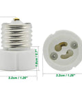 E26 E27 To GU10 Ceramic Socket Adapter Built Tough For Heavy Duty Halogen And Led Spotlight Work UL Certified 660 Watt showing dimensions and design.