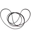 Timing Belt For L15158 L15150 L15146 L15147 C7000 PX M6711FT ET 16600 M6712FT ET 16650 ET 16650U L15160 L15168 Printers Delivers Smooth And Precise Print Head Movement For High Volume Reliable Printing. black toothed printer timing belt coiled on white background