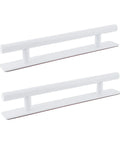 Two Pack Stick On Cabinet Handles Seven Point Eight Inch White No Drill Installation with Ultra Strong Adhesive Tape