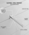 Heavy Duty Slatwall Shelf Brackets For Glass Wood Or Metal Shelving With Silver Finish 50 Pack Pro Grade Shelf Supports