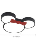 Cartoon Mouse Head Acrylic Dimmable LED Ceiling Light for Kids Rooms Modern Flush Mount Fixture with Stepless Dimming Eye