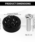 Upgrade Your Rig With Straight Fire Bling License Plate Screws And Rhinestone Caps 4 Piece Kit Corrosion Resistant Metal fasteners with dimensions.