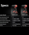 Badass Cordless Impact Drill 20V Brushless Motor 55Nm Torque Dual Speed Control 10Mm Keyless Chuck Comes Loaded With Two 5.0Ah Batteries For No Sweat Builds specs and details