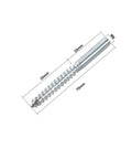 32 Pieces M6 Carbon Steel Hanger Bolts Double Ended Self Tapping Screws For Furniture Zinc Plated 70mm Long