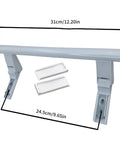 White Plastic Fridge Door Handle Replacement With Push Pull Design For Long Lasting Durability And Smooth Grip Fits Most Refrigerators Easy Install To Save Time And Maintenance Costs, 31cm