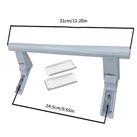 White Plastic Fridge Door Handle Replacement With Push Pull Design For Long Lasting Durability And Smooth Grip Fits Most Refrigerators Easy Install To Save Time And Maintenance Costs, 31cm