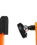 Heavy Duty 6 Inch Steel Bar Clamp for Woodworking and DIY Projects, Orange, Sure Grip Construction, Reaches Up To 3 Inches From Edge To Screw Center, Maximum Opening 6 Inches, Built For Hard Use By Hobbyists And Pros, close-up of clamp jaw