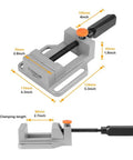 Beefy 2.5 Inch Quick Release Drill Press Vise for Drilling Machine and Milling Projects, Portable Bench Clamp Vise with Rapid Adjust, Heavy Duty Tabletop Vise for Precision DIY Woodworking and Crafts, 68mm aluminum body