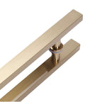 Gold Square Sliding Barn Door Handle For Front And Glass Doors Dope Push Pull Door Pulls For Hotels And Offices Heavy Duty Door Hardware 12mm