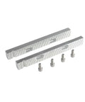 Heavy Duty Vise Jaw Set For Vintage American Vises Six And One Half Inch Wide And Three Quarter Inch High Half Inch Thick Alloy Steel Hardened To HRC 60 Fits Craftsman Fuller And Columbia Vises With Mounting Holes Two And Half To Three And Half Inches, vise jaws with screws