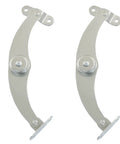 2 Pack Heavy Duty Lid Support Hinges 180 Degree Adjustable for Cabinets, Furniture and Gates in Stainless Steel Silver