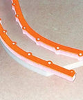 Bendable Routing Template For Smooth Sailing Arcs And Curved Woodworking 23 32 X 23 32 Inch Durable Plastic Router Jig flexibly shaped for precise cuts.