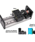 Heavy Duty Sfu1605 Linear Guide And Ball Screw Kit For Cnc Routers And 3D Printers With Quiet Stepper Motor Mount Up To 1200Mm Travel, showing assembly with linear rail and motor.