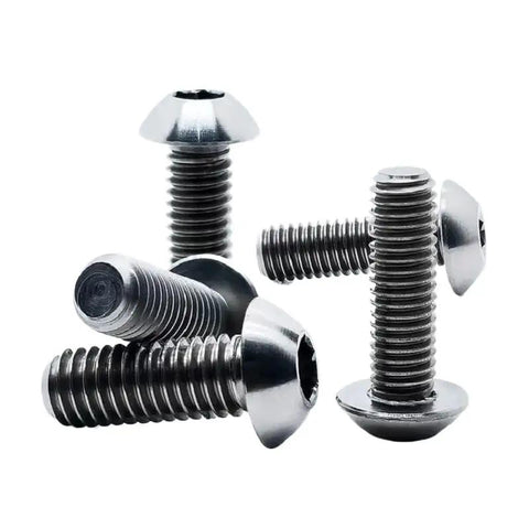 Premium Grade Five Titanium Hex Socket Round Head Bolts M10 X 20mm Pack Of Twenty showing heavy duty fasteners.