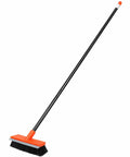 55 Inch Long Handle Deck Brush With Stiff Bristles For Concrete Patios Garage Floors Outdoor Scrubber Grime Busting Sheds Dirt And Leaves Snow Deep Scrubbing Easy Push Broom For Rough Surfaces