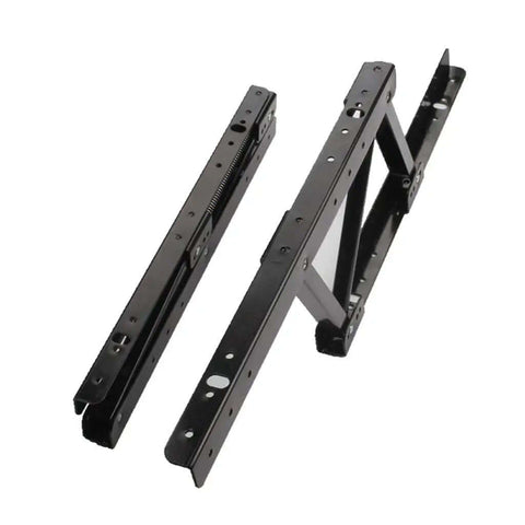Folding Spring Hinge For Tables And Desks, Two Pack Heavy Duty Furniture Lift Mechanism, black metal construction components