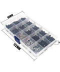 1:10 Scale RC Screw Kit Box Set with Multi Color Screws for D4 Slash 727 Short Course and Crawlers, portable grid tray visible