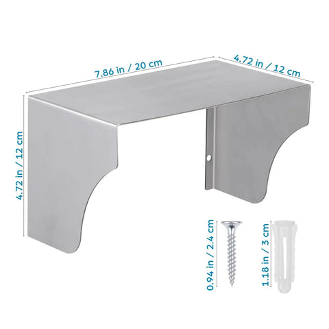 Heavy Duty Stainless Steel Weather Sealed Electrical Box Cover, 7.86x4.72 in, rainproof metal housing for outdoor protection.