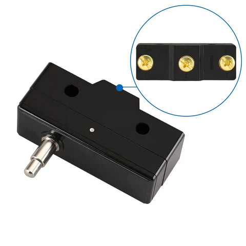 General Purpose Micro Switch With Slim Spring Plunger And Screw Terminals, Momentary SPDT 1NO 1NC, 15A Rating, AC 250V 15A DC Capability