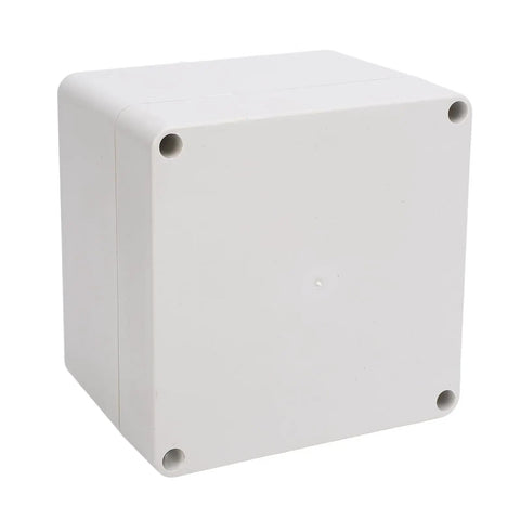 Electrical Panel Box 120x120x90mm ABS Plastic Enclosure with rustproof metal mounting holes and concealed mounting for a clean look.