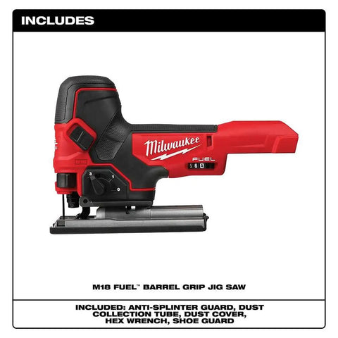 18V Cordless Jig Saw With Barrel Grip, T-Shank Blade, Bare Tool Only, Bevel Cuts And Fine Detailing For DIYers And Pros