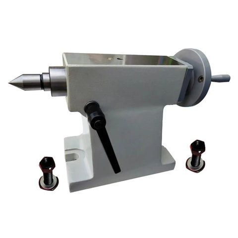 Zero Hassle Four Axis Manual Tailstock Cnc Indexing Head With Heavy Duty Cast Iron Frame and Fast Swap Ejector Pins, close-up view.