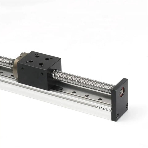 High Precision Electric Linear Guide Rail Cross Actuator System With Stepper Motor Ball Screw Motion Module For Pro Grade Linear Travel In Industrial Automation And CNC Projects, Durable, Smooth, Ready To Install; black rail