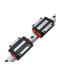 Precision High Speed Linear Guide Rail Kit Includes Four HGH20CA Slide Blocks And HGR20 Bearings For Smooth Sliding Motion With Low Friction And Zero Maintenance Needs On Any Diy Machine Or CNC Build Project. Two HGH20CA blocks on HGR20 rail