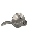 Accent Door Lever With Keyed Entry Lock In Satin Nickel, Easy Install Self Aligning Screws, Front Door Security Upgrade