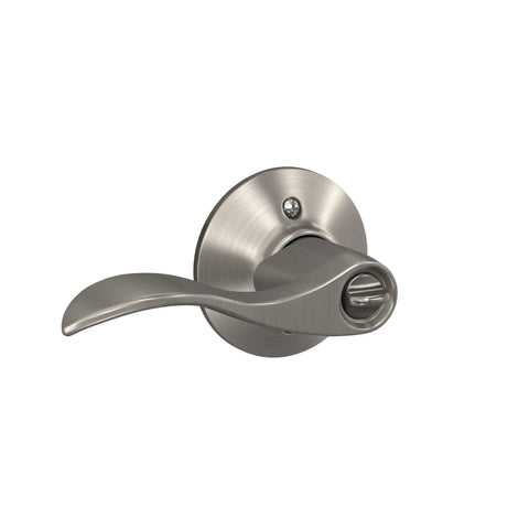 Accent Door Lever With Keyed Entry Lock In Satin Nickel, Easy Install Self Aligning Screws, Front Door Security Upgrade