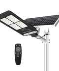 Super Bright 400W Solar Street Light With Motion Sensor Dusk To Dawn IP67 Waterproof Outdoor Flood Light with remote shown