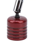 Red Pro Grade Heavy Duty Magnetic Base Stand For Dial Indicators With 50kg Pull, cylindrical design, adjustable arm visible
