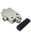 Needle valve 1/8in stainless steel 316, ultra high pressure, square body with black handle