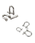 Stainless Steel Dee Shackle Set M4 To M14 304 Antirust U Type Bow Shackle Built Tough Heavy Duty Load Bearing With Burr Free Finish
