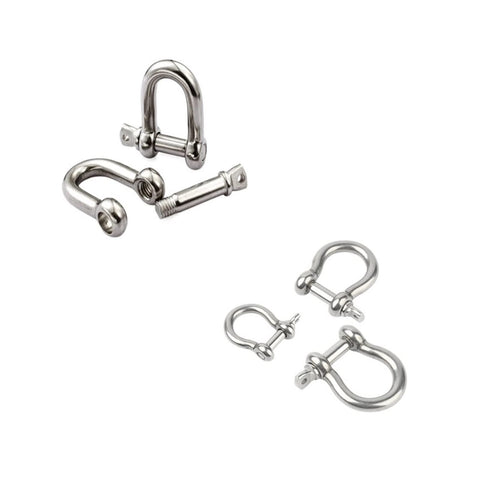 Stainless Steel Dee Shackle Set M4 To M14 304 Antirust U Type Bow Shackle Built Tough Heavy Duty Load Bearing With Burr Free Finish