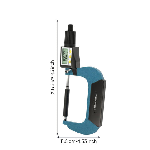 Outside Digital Caliper For Mechanics And DIYers, Ultra High Precision 0.001 mm Readout, 75-100 mm range shown vertically