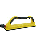 Heavy Duty Flexible Hand Sanding Board For Car Waxing And Surfaces Grinding With Large Space To Hold Sandpaper Sheets, yellow with grips.
