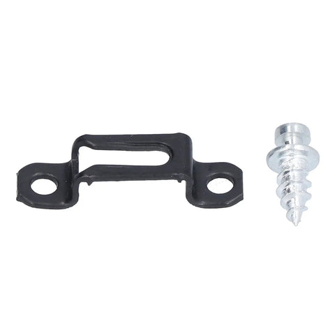 Real Deal Killer Slick Furniture Concealed Connector Two In One Invisible Hide Joint Fastener Kit Smooth Cold Rolled Steel parts showing bracket and screw.