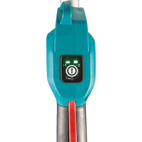 Close-up of control panel on the 18V Brushless Cordless Coupled Shaft Power Head Kit With 13 Inch Trimmer And 10 Inch Pole Saw Attachments 4Ah Battery