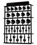 Premium Articulating Ball Joint Set For Large Plastic Model Kits Dark Gray Polycarbonate PPC T113 Ideal For Remodeling Repairs And Custom Robot Builds With A Big Size Fit, black sprue set