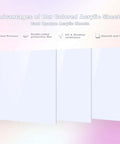 Adrattnay white cast acrylic sheets, 3-pack, 8x8 in, 3mm thick with protective film front view