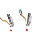 Solid 29Mm Stroke Linear Actuator DC 5V To 6V With 8Mm Stepped Shaft And Dual Phase Four Wire Stepper visible from two angles.
